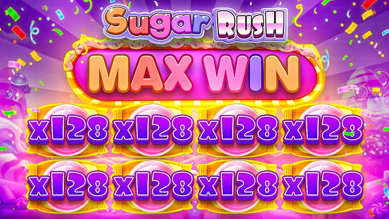 Sugar Rush 1000 main game grid with candy symbols